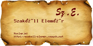 Szakáll Elemér névjegykártya